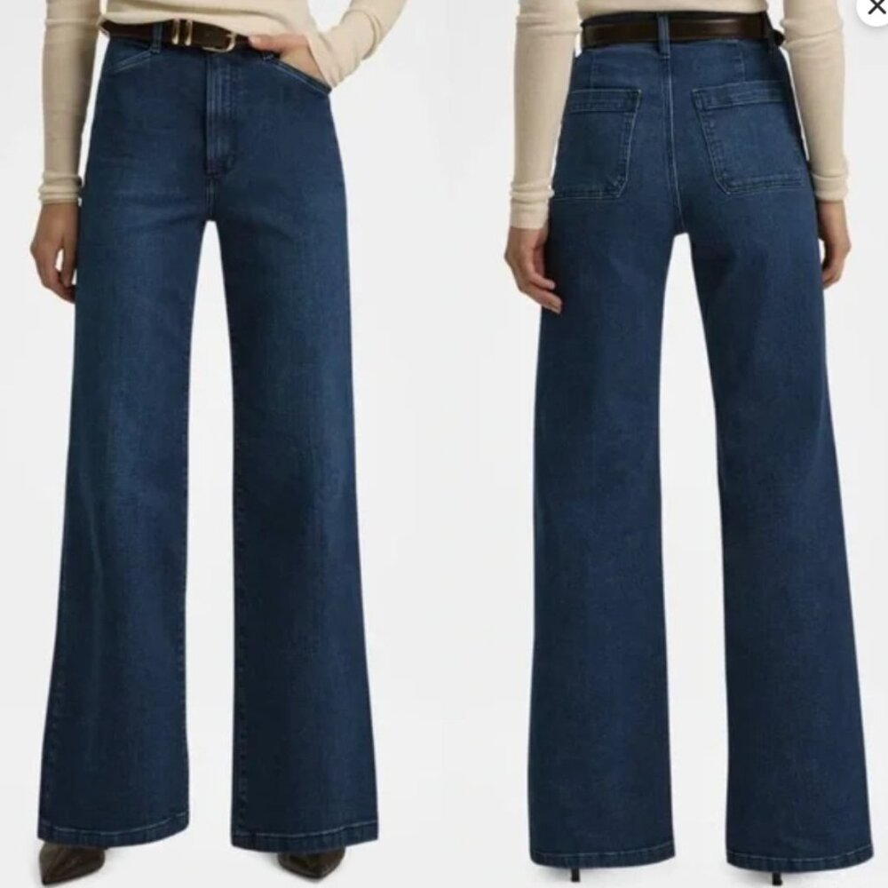 Favorite Daughter The Mischa in Pepper Super High Rise Wide Leg Jeans Size 27